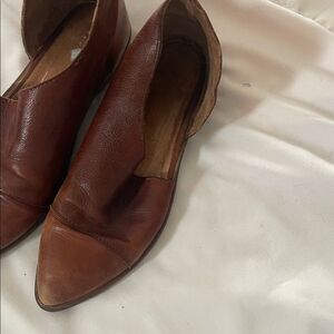 Elegant Brown Leather Women's Shoes